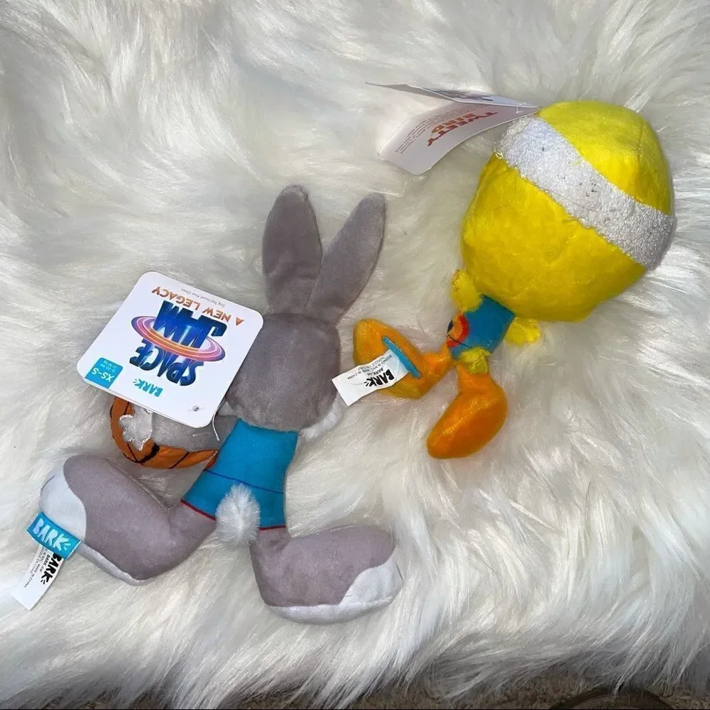 🆕 SPACE Jam Bugs and Tweety stuffed crinkle-squeak toys